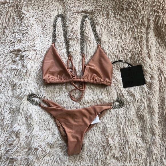 Beach Riot Other - Beach riot X Luv Aj Liv rose bikini set